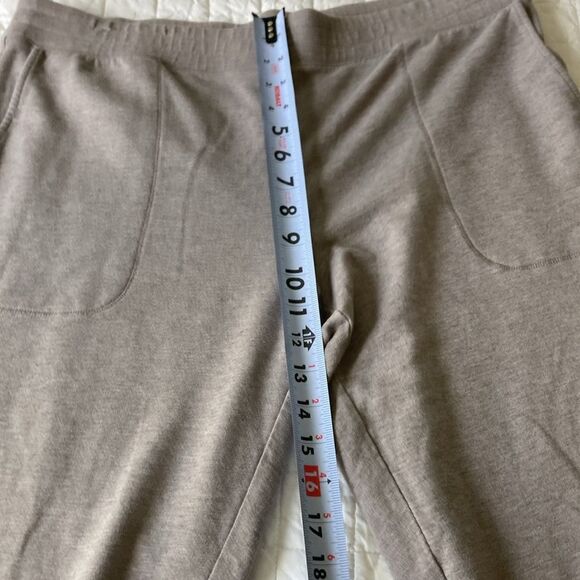 J.JILL FIT Pima Cotton ULTIMATE-FLEECE SOFT PATCH POCKETS JOGGERS Gray Pants L - Picture 7 of 9